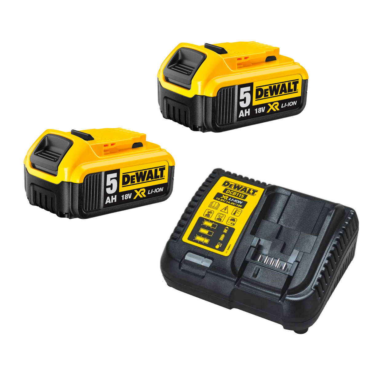 DEWALT 18V Battery Kits 5Ah | DCB115P2 CIB Partners