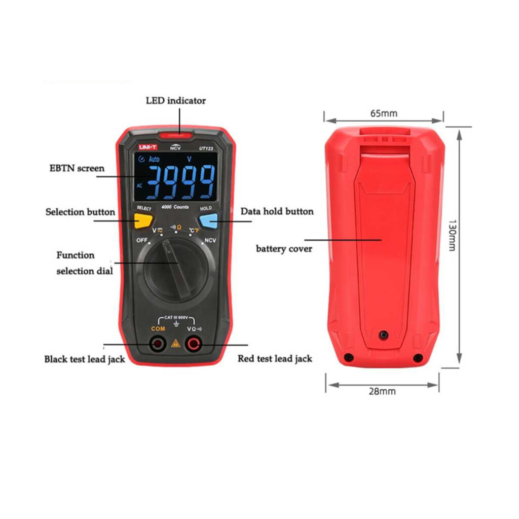 UNI-T Pocket-sized Residential Multimeter | UT123 - CIB Partners