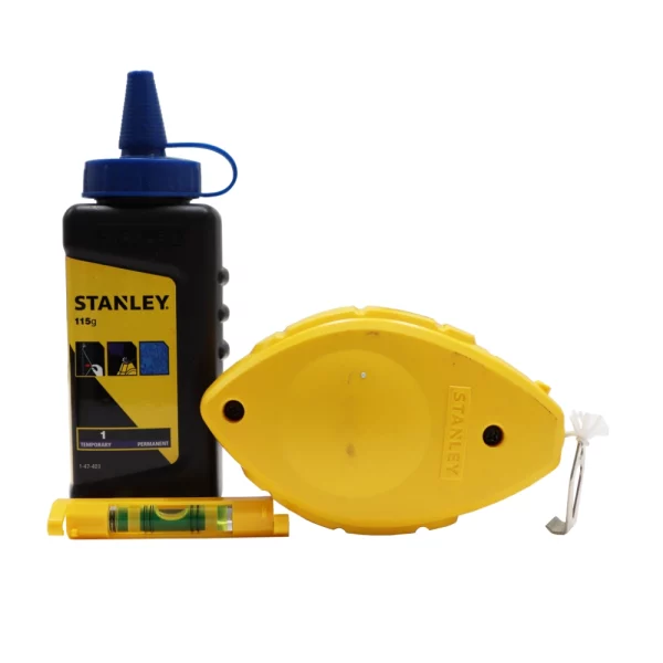 Stanley Chalk Line Reel 30m With Blue Chalk and Level | 0-47-443 - Image 2