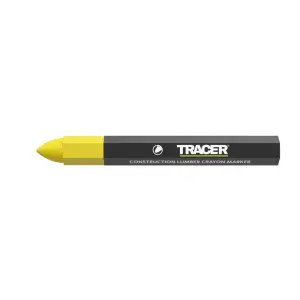 TRACER Construction Lumber Crayon Markers (12pk) - Yellow | ACM3