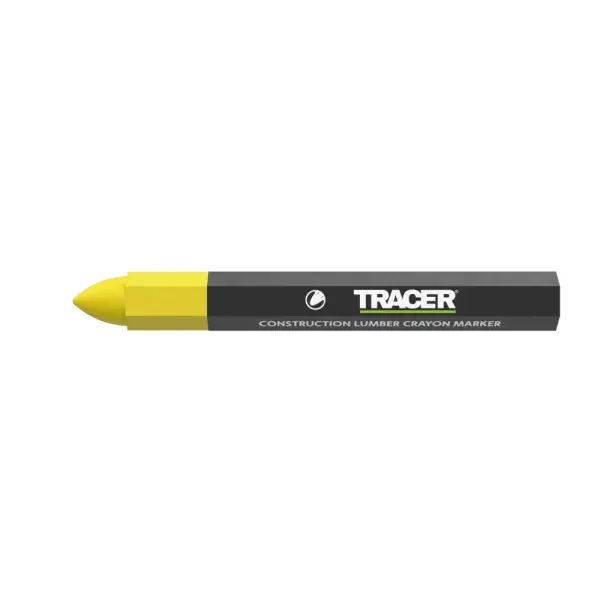 TRACER Construction Lumber Crayon Markers (12pk) - Yellow | ACM3