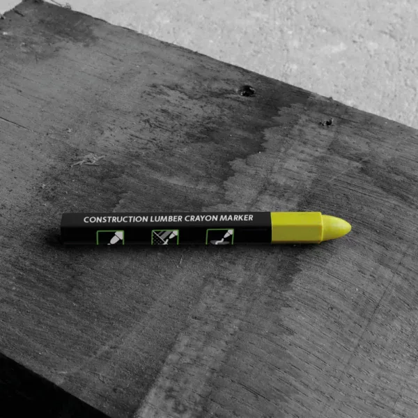TRACER Construction Lumber Crayon Markers (12pk) - Yellow | ACM3 - Image 2