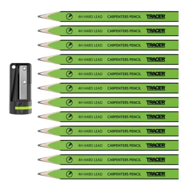 TRACER Carpenters Pencils 10pc with Sharpener | ACP1 - Image 2