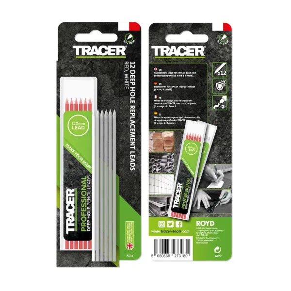 TRACER Red & White 2.8mm Leads 12pcs | ALP2 - Image 2
