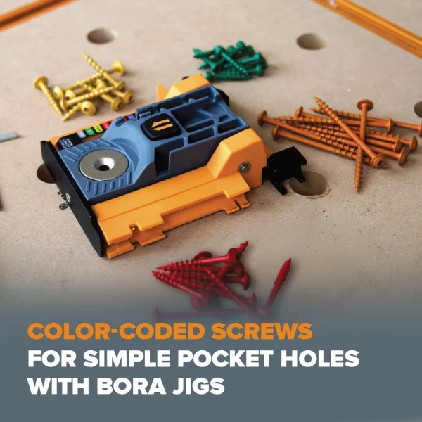 BORA 800-Piece Pocket-Hole Screw Kit Coarse | BR-A180203 - Image 4