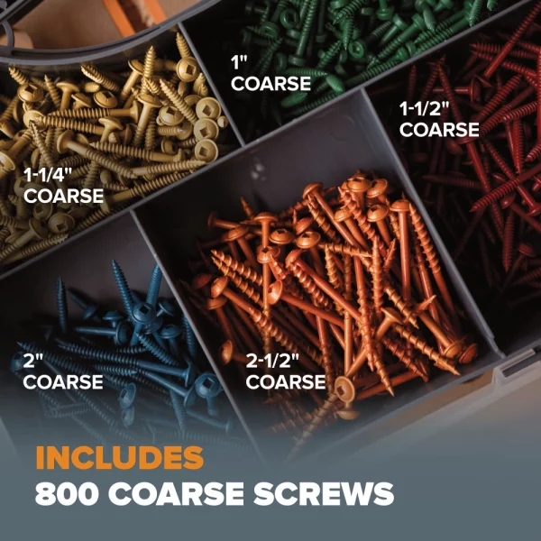BORA 800-Piece Pocket-Hole Screw Kit Coarse | BR-A180203 - Image 6